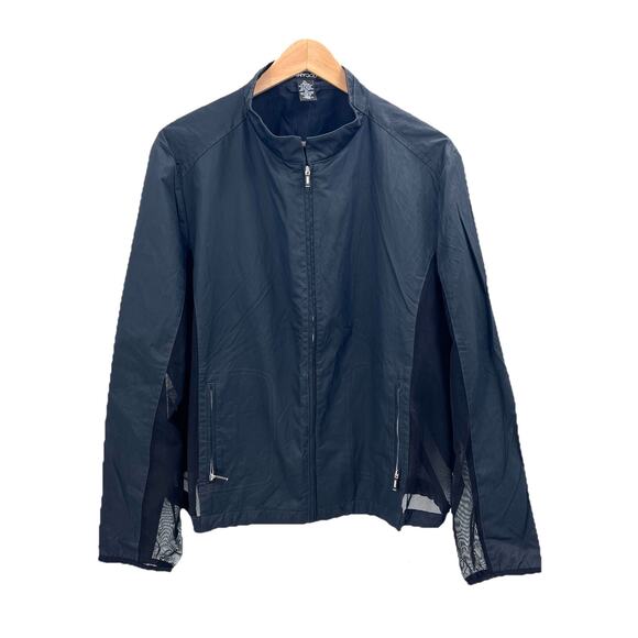 Dkny Jackets & Blazers - DKNY GOLF Black Mesh / Nylon Athletic Windbreaker Jacket Womens Size XL